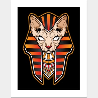 Sphynx Cat Egyptian. Pharaonic Meow Posters and Art